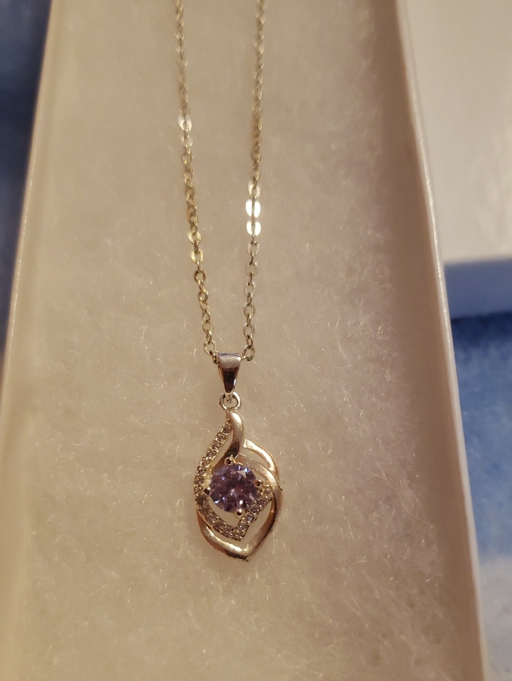 Infinity Twist Teardrop Pendant Necklace